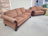 Brown Couch and Loveseat  - Can Deliver 