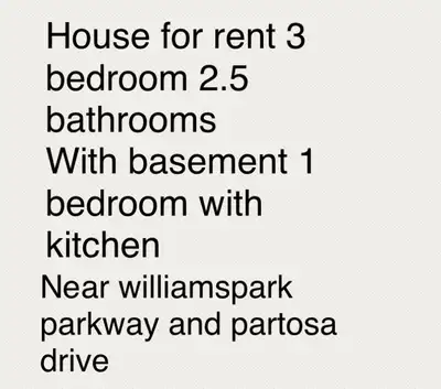 4 bedroom 3.5washroom