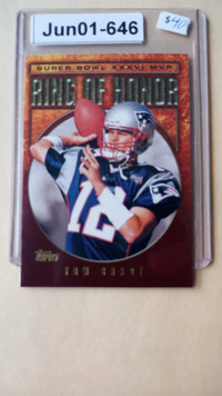 2002 Topps Tom Brady Ring of Honor Insert #TB36 Patriots Mint