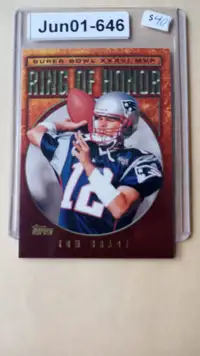 2002 Topps Tom Brady Ring of Honor Insert #TB36 Patriots Mint