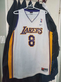 Nike NBA LA Lakers #8 Kobe Bryant white purple gold Jersey Large