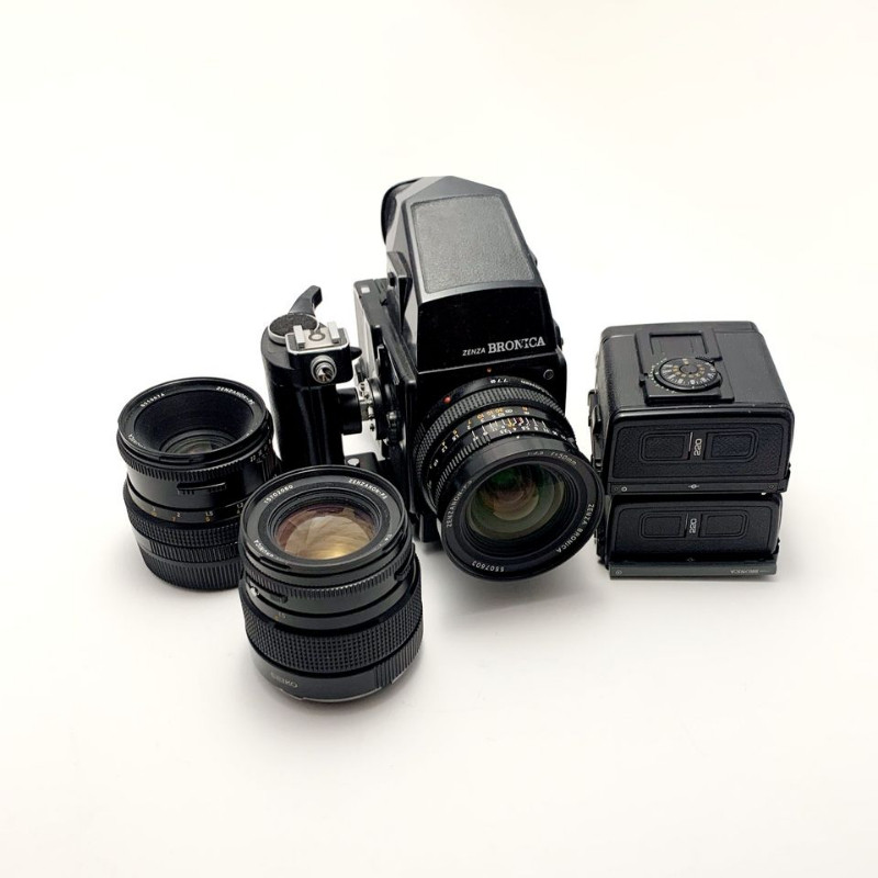 Zenza Bronica SQAI 6x6 Medium Format Film Camera with 3 Lenses