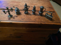 Pewter Miniature Dollhouse Pieces - FOCA Dutch Oostereek x 6