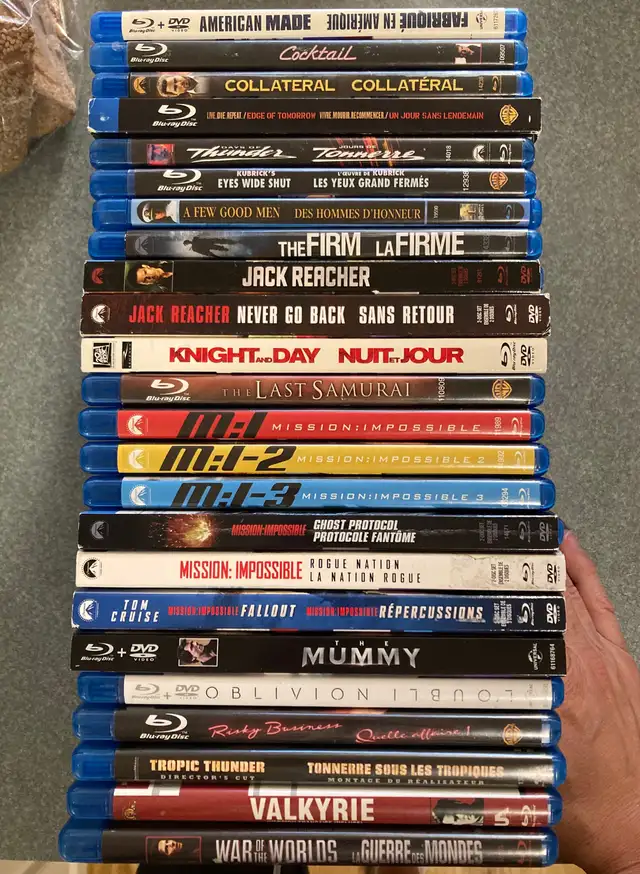 Tom Cruise Blurays EUC Days of Thunder The Mummy Tropic Firm