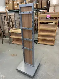 Double sided Display rack rotating wheels 8 bars+24 hooks 