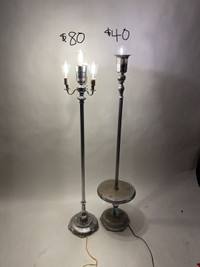 4 Fully Functional Antique Floor Lamps.