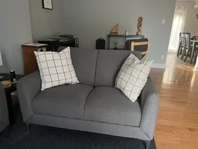 Modern Grey Love Seat , View more