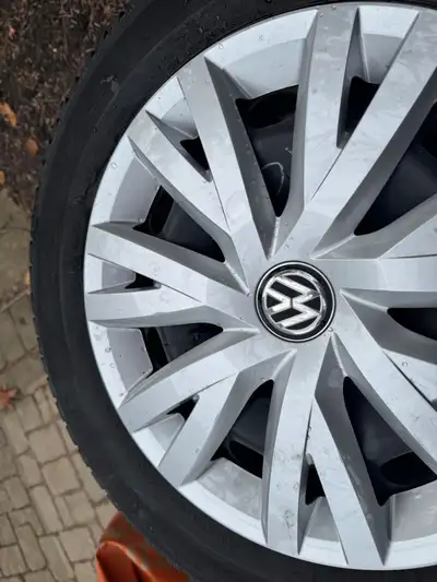 Set of four Continental Winter Contact Tires 205/55R16 for sale with Volkswagen rims. Had previously...