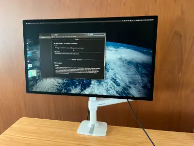 Apple Studio Display monitor (certified refurbished unit from Apple) and Ergotron LX monitor arm, bo...