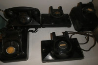 Lot de 5 téléphones ancien en bakelite Northern electric (pièces