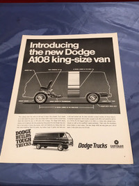 1967 Dodge A108 Van Original Ad