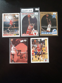 Michael Jordan basketball Lot NBA Hoops 65 5 upper deck 118 44 +