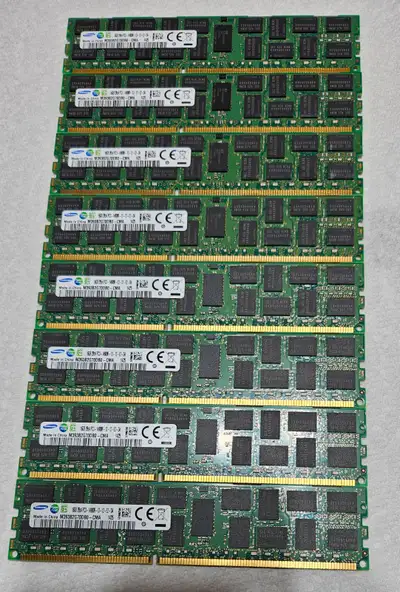 Samsung 128GB (8x16GB)2Rx4 PC3-14900R ECC REG RAM Server/WS, View more