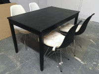 Pickup Now- 4 black and white Eiffel Chairs +Black Dinning Table