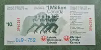 Olympic Lottery Canada $1 Miliion Tickets, 1975 & 1976