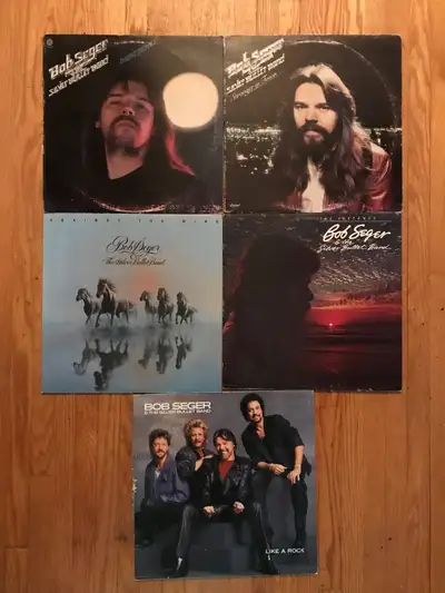 BOB SEGER & THE SILVER BULLET BAND … 5 Classic Rock Record Albums … ST-11557 … Night Moves … $ 20 …...