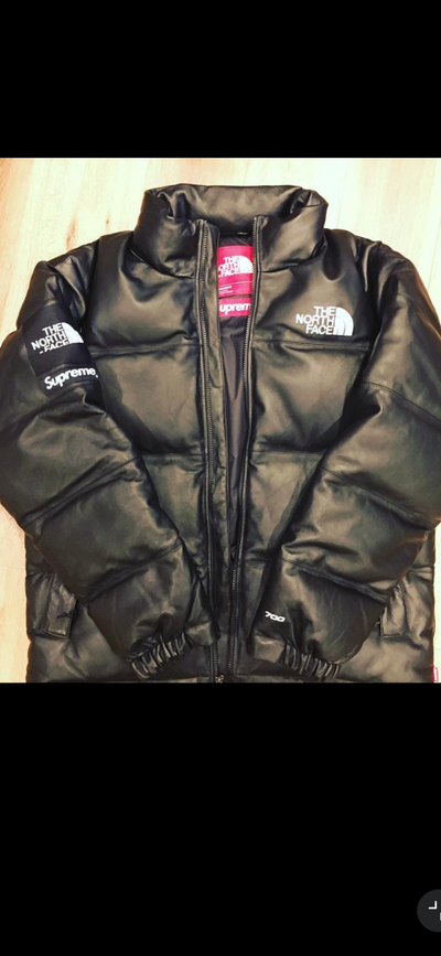 The north face x supreme fw17 leather puffer, View more