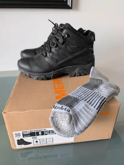 Waterproof Lightweight Men's Merrell Boots(New), Plus Free Socks, View more