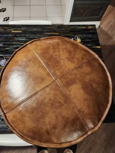 Leather Ottoman, View more