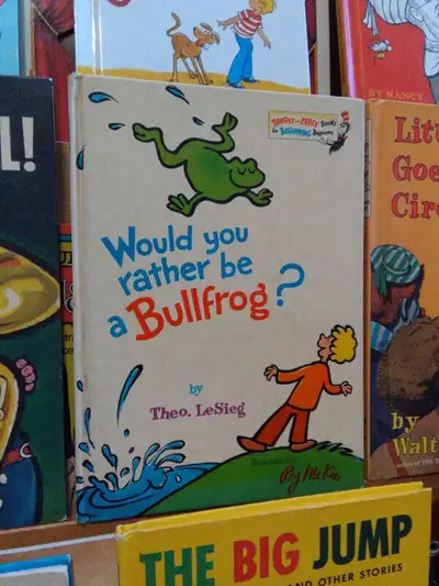 Would You Rather Be a Bullfrog 1975 First edition 1st Dr Seuss Theo LeSieg , Illustrated by Roy McKi...