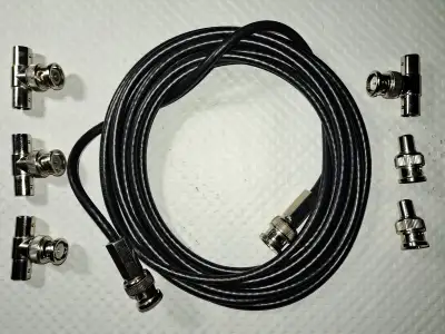 BNC connectors 4 2 way splitters 2 50 Ohm terminators I cable with plugs 3.2meters