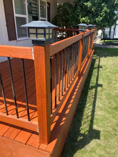 Need Your deck Staining done? Fence Staining and Sanding Deck building Repairs to wobbly fences Call...