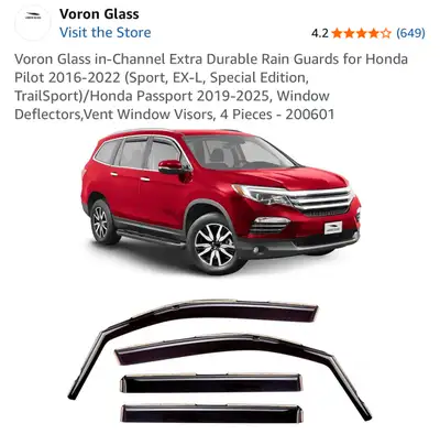 Voron Glass Rain Guard Honda Pilot, View more
