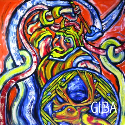 Charles Martel 48 x 48 - Peinture à l'huile par Giba, View more