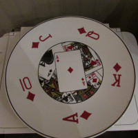 ROUND POKER/CARD PARTY PLATTER
