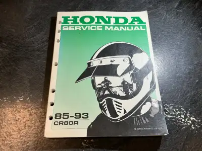 Official 1985-1993 Honda CR80R Service Manual Motocross Dirtbike, View more