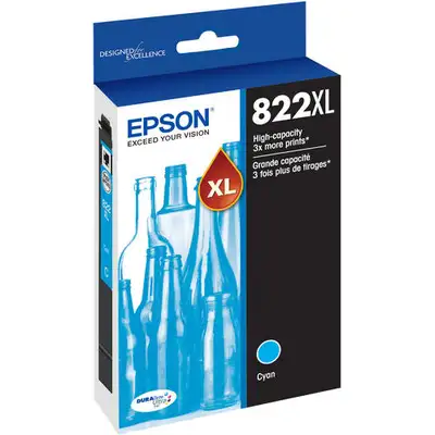 EPSON T822 XL High Capacity Cyan 2027 expiry date, View more