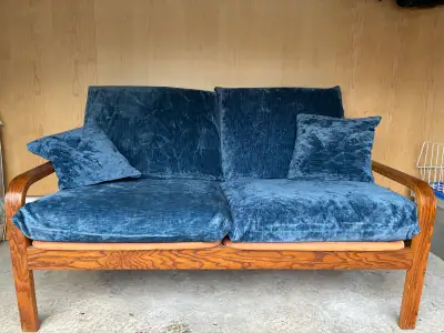2-Seater Sofa (Navy Blue Covers/ Beige Sofa), View more
