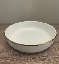 5 White & Gold Vintage Porcelain Serving Dishes