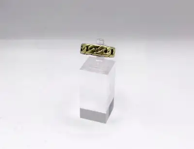 18K Solid Gold Cuban Link Ring , View more
