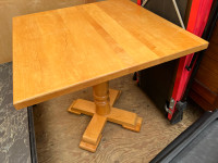  Solid wooden pedestal table, square, perfect for small kitchens