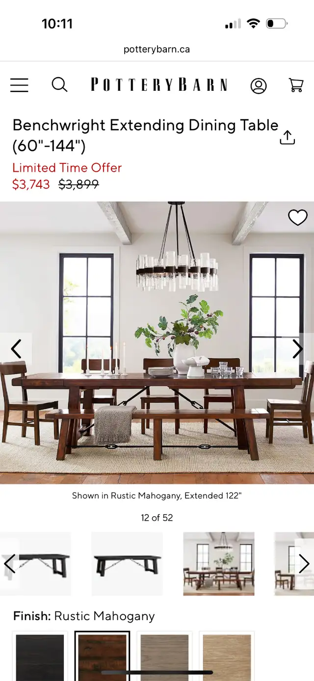 Pottery, barn, dining table62865711981825124