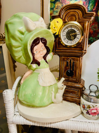 Girl with Grandfather Clock