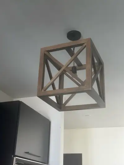 Wood Framed Light Fixture, View more