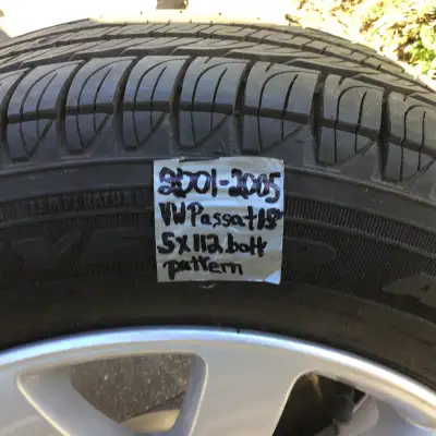 New and pristine VW 15” Wellington model alloy rim . Was a full size spare from years ago I stored i...