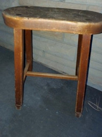 SHABBY CHIC COUNTRY KITCH VINTAGE WOOD STOOL