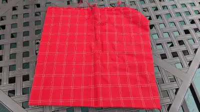 Fabric Piece. Red and white. 56x72", View more