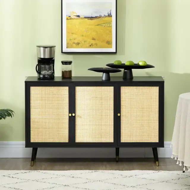 Rattan kitchen Sideboard Cabinet, Boho Storage Cabinet  in Bookcases & Shelving Units in Markham / York Region - Image 7
