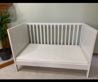 IKEA baby crib with changing table set