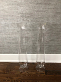 Vases décoratifs en verre clair