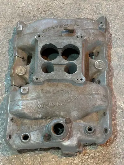 350 Pontiac Firebird aluminum intake for sale. Came out of a 1968 Firebird, will fit 350/400/455 big...