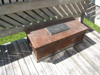 A vintage carpenter's tool chest