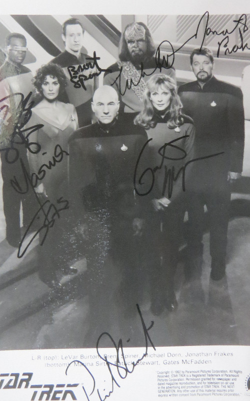 Star Trek Next Generation Crew Autograph in Arts & Collectibles in Trenton