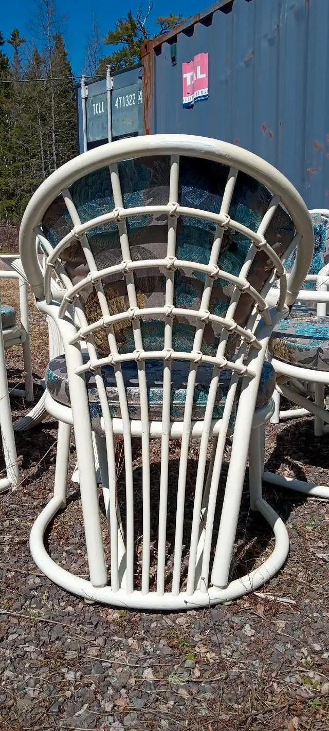 Handmade 6 Chairs with Glass table  in Dining Tables & Sets in Cape Breton - Image 5