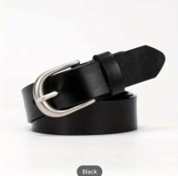 Genuine black Leather Belt