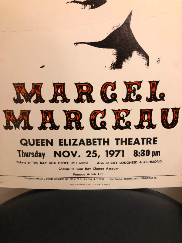 Marcel Marceau - Queen Elizabeth Theatre - Vancouver -1971 in Arts & Collectibles in Vancouver - Image 3